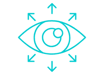 Auge mit Fokus auf Augengesundheit und Sehkomfort.